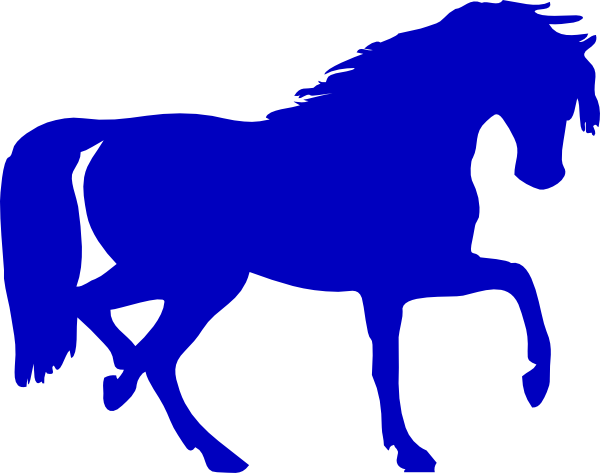 Blue Horse Silhouette Clip Art At Clker Com   Vector Clip Art Online