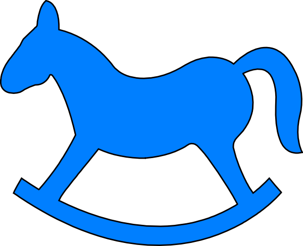 Blue Rocking Horse Clip Art At Clker Com   Vector Clip Art Online