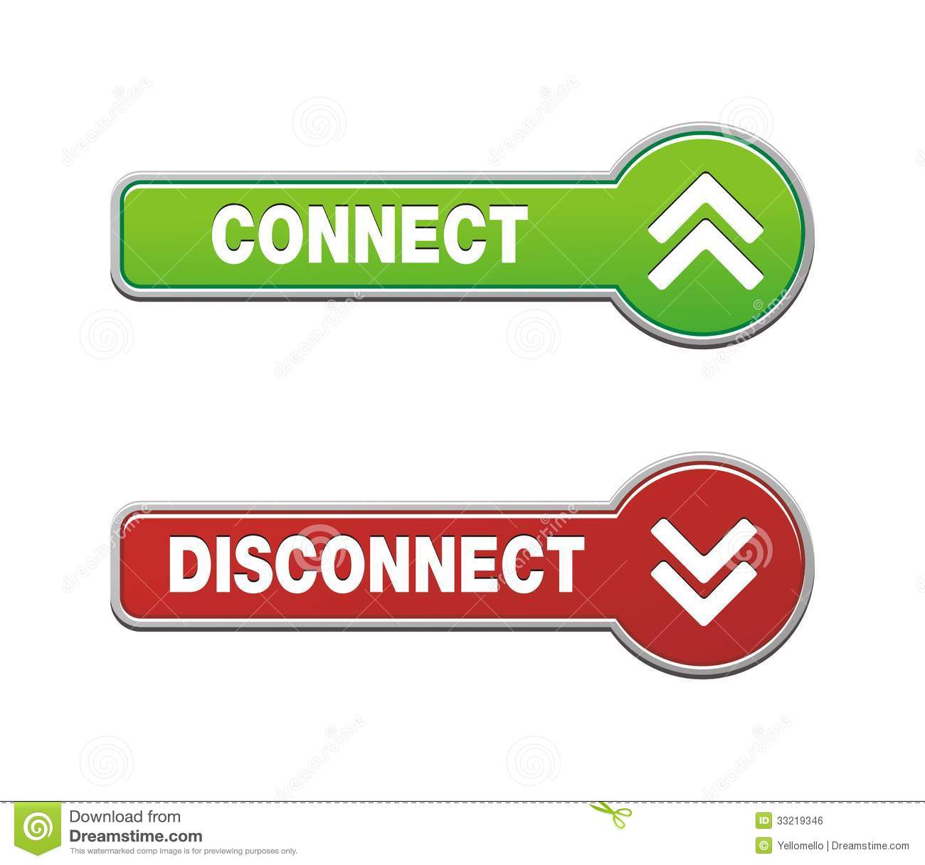 Disconnect Connect Button Sets Royalty Free Stock Image   Image