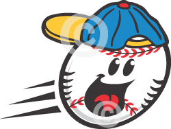 Funny Royalty Free Cartoon Baseball Clip Art
