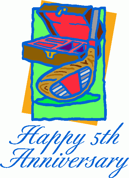 Happy 5th Anniversary 1 Clipart   Happy 5th Anniversary 1 Clip Art