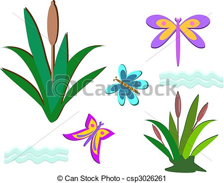 Here Is A Mix Of Pond Life Including    Csp3026261   Search Clipart