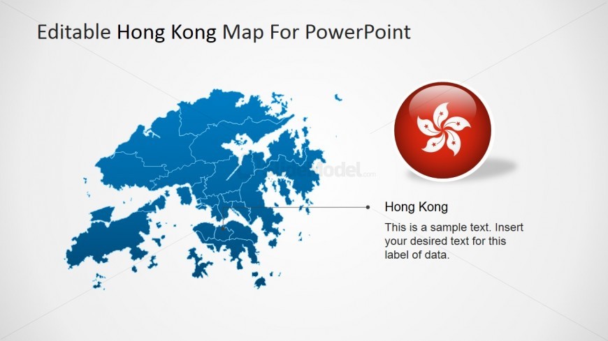 Hong Kong Clipart Badge Featuring Powerpoint Map   Slidemodel
