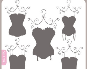     Lingerie Shower Vintage Style   Personal And Commercial Use Clipart