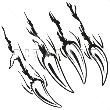 Mascot Clipart Image Of Animal Claws Tearing Ar39 Claw 02 Rq   Cougar