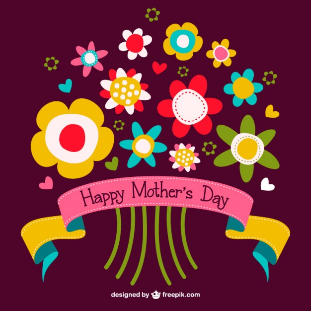 Mother S Day Flowers Bouquet Free Graphics Vector   Free Download