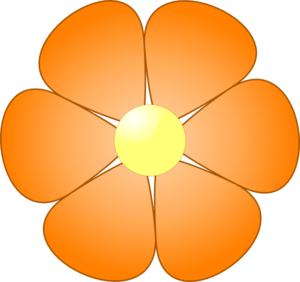 Orange Flower Clip Art At Clker Com   Vector Clip Art Online Royalty