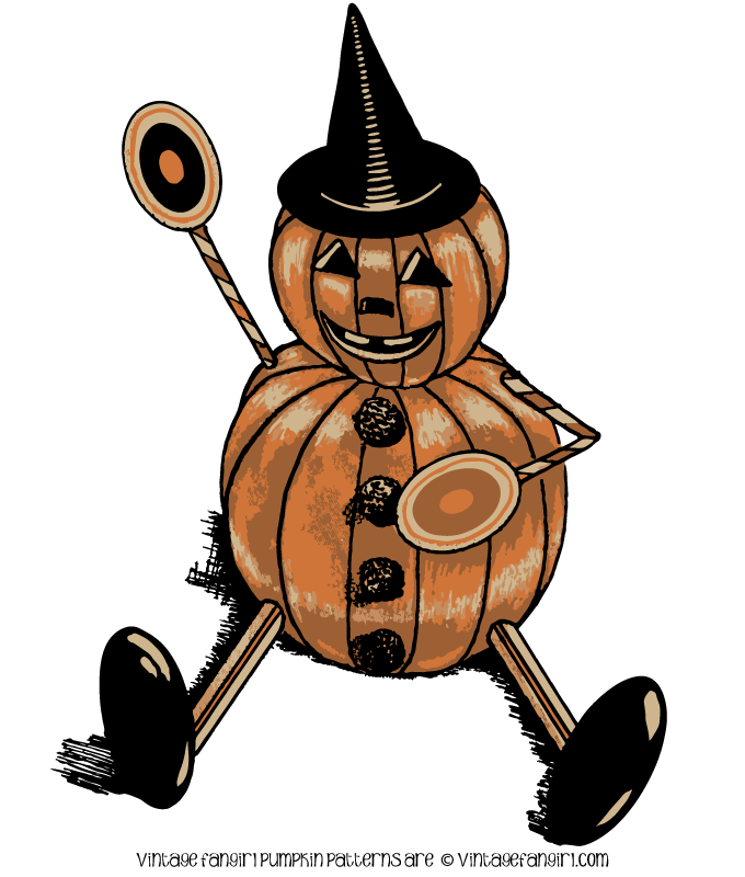 Retro Pumpkin Clip Art Gif