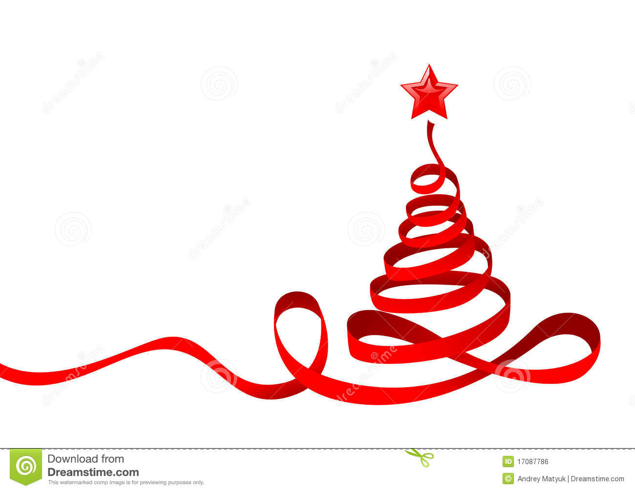 Ribbon Christmas Tree Royalty Free Stock Image   Image  17087786