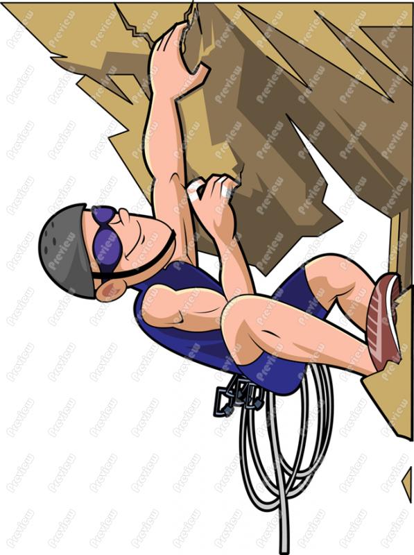 Rock Climbing Cartoon