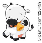Royalty Free Rf Clipart Illustration Of A Cute Cow With A Bell