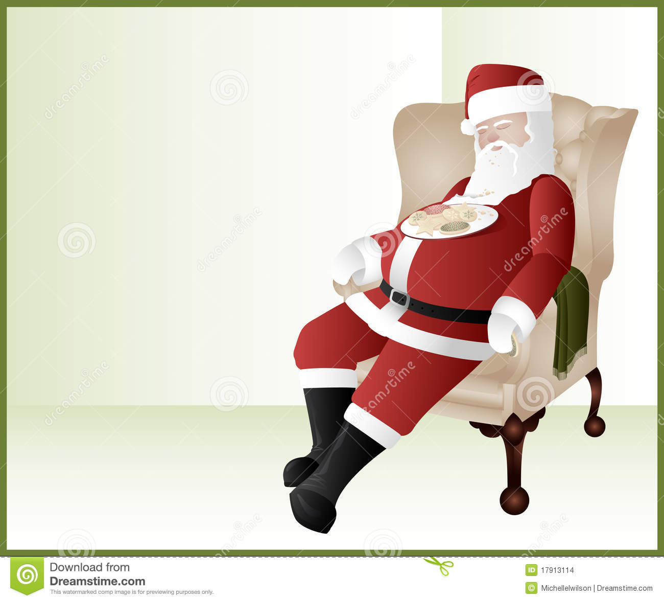 Santa Sleeping Stock Images   Image  17913114