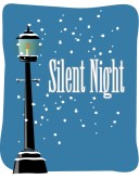 Silent Night With Snowy Lamp Post