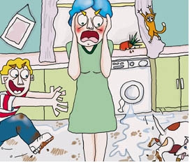 Stressed Out Mom Cartoon