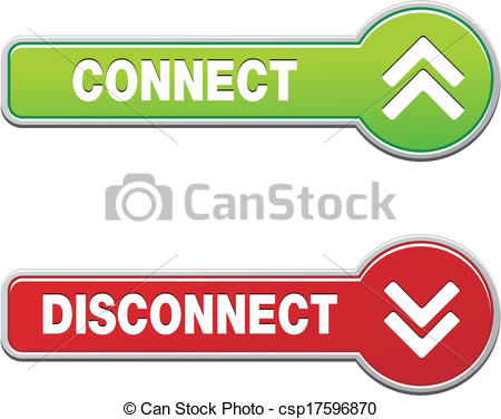 Vector   Disconnect Connect Buttons   Stock Illustration Royalty Free