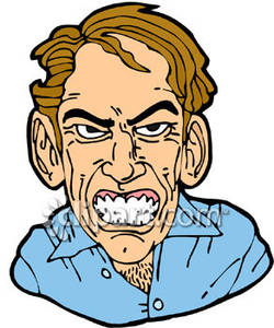 Very Angry Man Royalty Free Clipart Picture