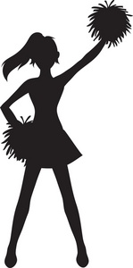 Cheerleader Silhouette Clipart   Free Clip Art Images