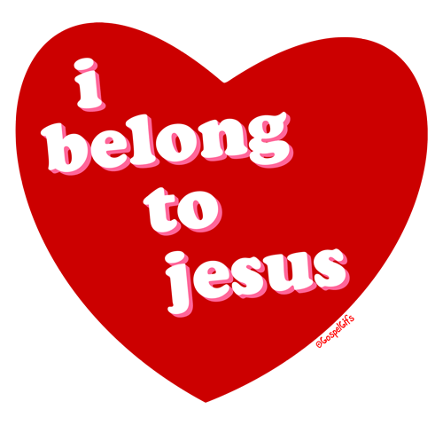 Christian Graphic  Heart   I Belong To Jesus
