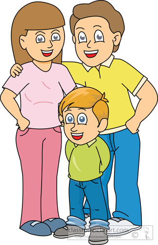 Family   Happy Family Mother Father Son   Classroom Clipart