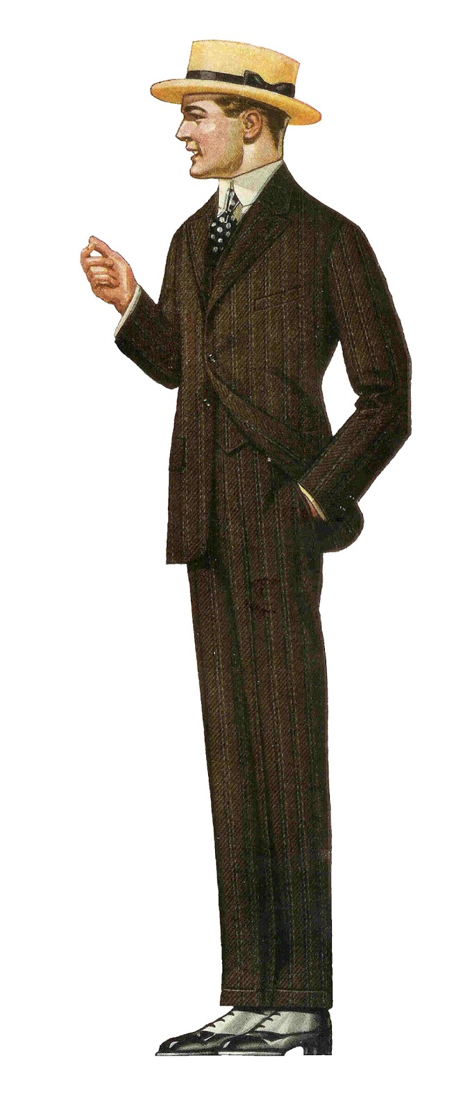 Fashion Clip Art  Vintage 1917 Men S Suit And Women S Dress Fashion