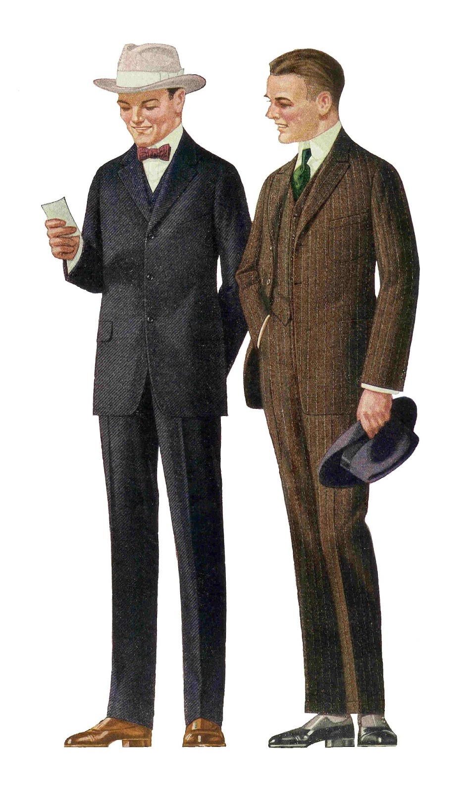 Free Fashion Clip Art  1915 Men S Suits 2 Vintage Fashion Graphics