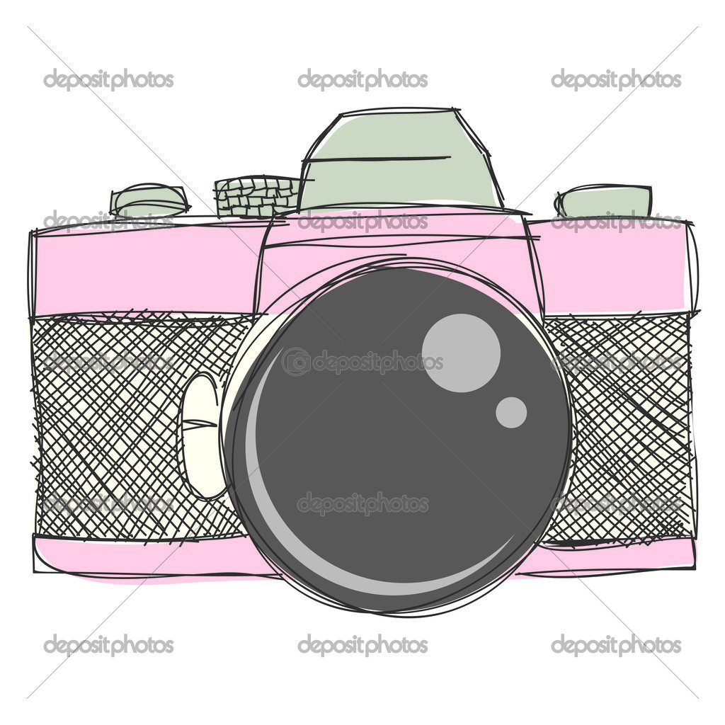 Hand Drawn Camera Clipart And Vector Files   Stock Illustration