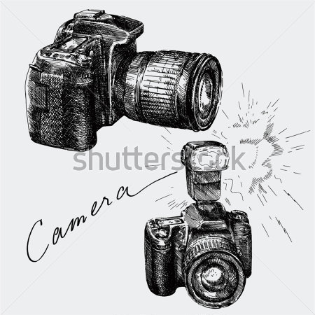 Hand Getekende Camera Clip Arts   Clipartlogo Com