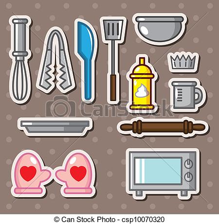 Illustration Of Baking Tools Stickers Csp10070320   Search Clipart