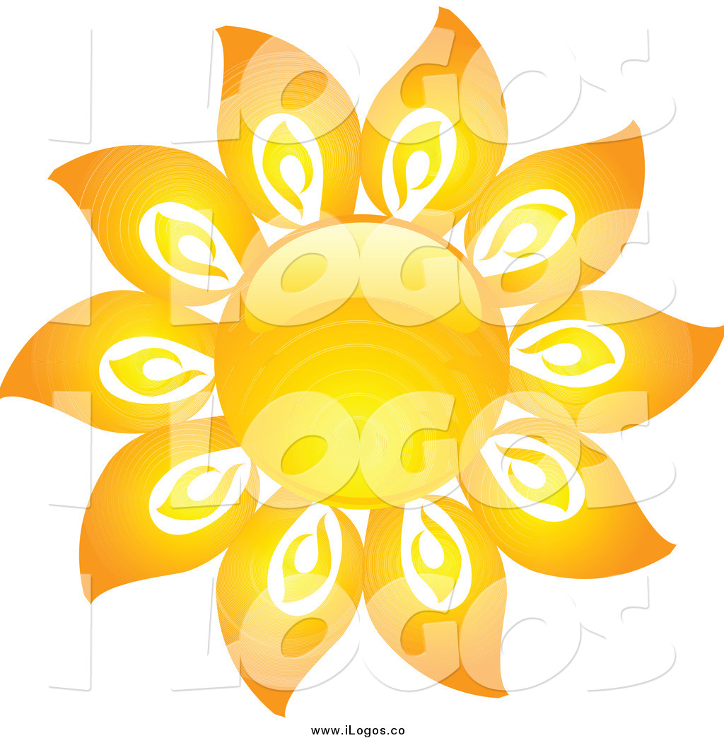 Larger Preview  Vector Clipart Of A Orange Hot Summer Sun Logo By Kj