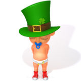Leprechaun Emoticon With Beer   With Clipping Path Royalty Free Stock