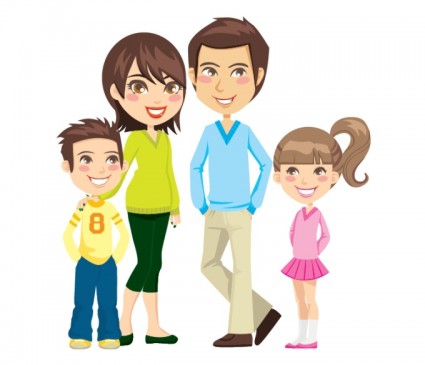 Mother And Father Clipart Family Vector
