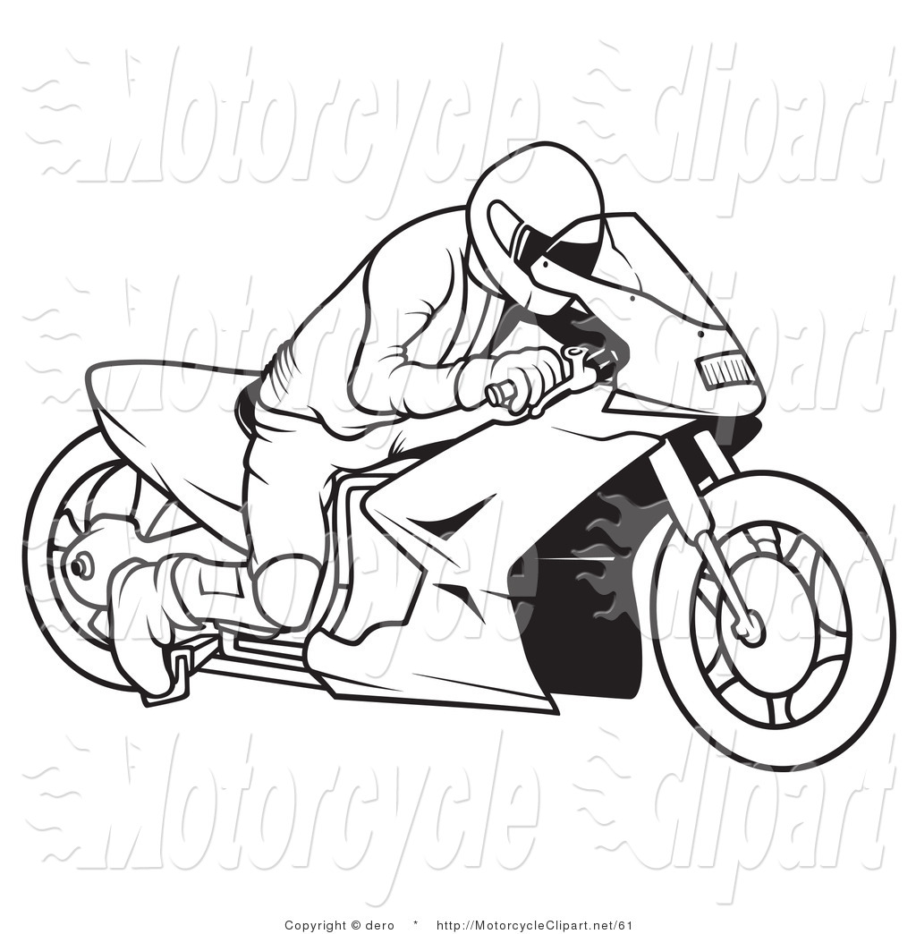 Outline Of A Motorcycle Biker Motorcycle Clip Art Dero