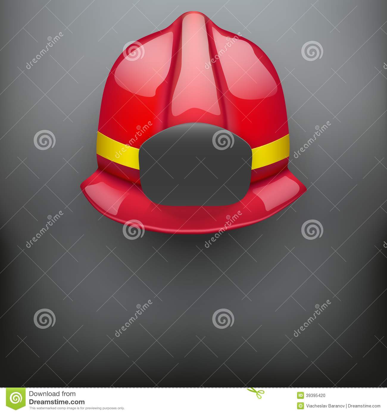 Red Fireman Helmet Vector Background Stock Vector   Image  39395420