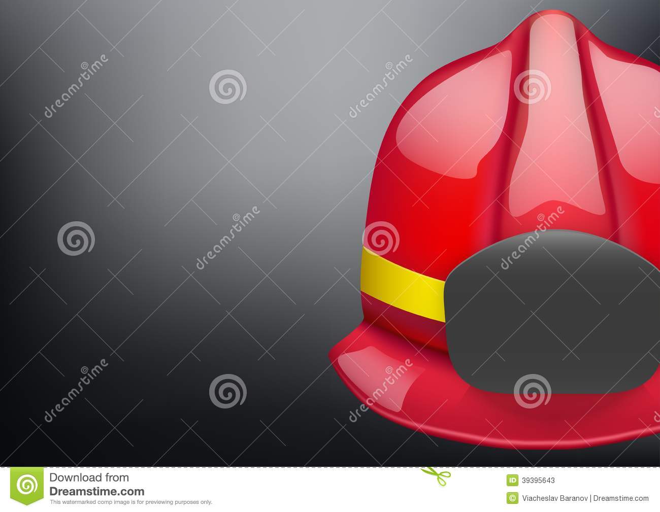 Red Fireman Helmet Vector Background Stock Vector   Image  39395643
