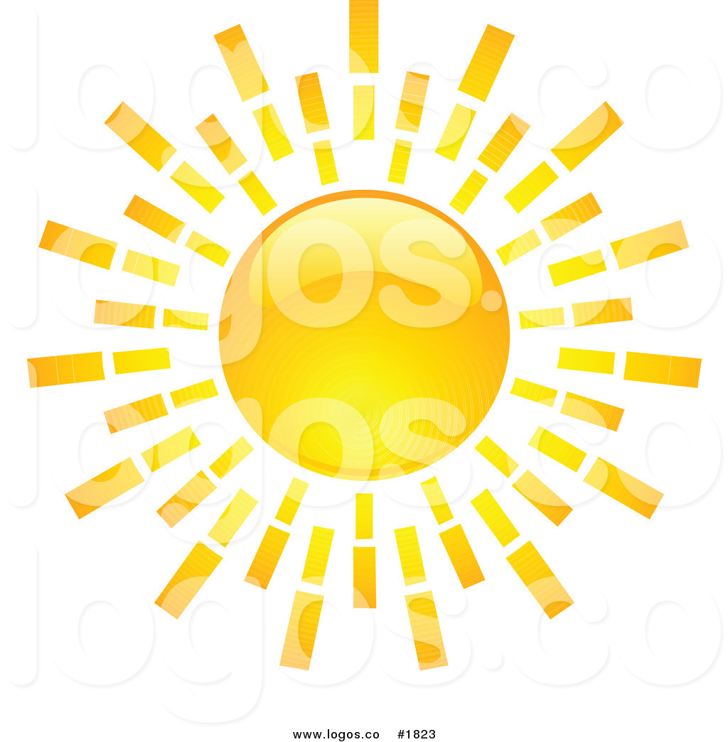 Royalty Free Bright Orange Hot Summer Sun Design Logo By Kj Pargeter
