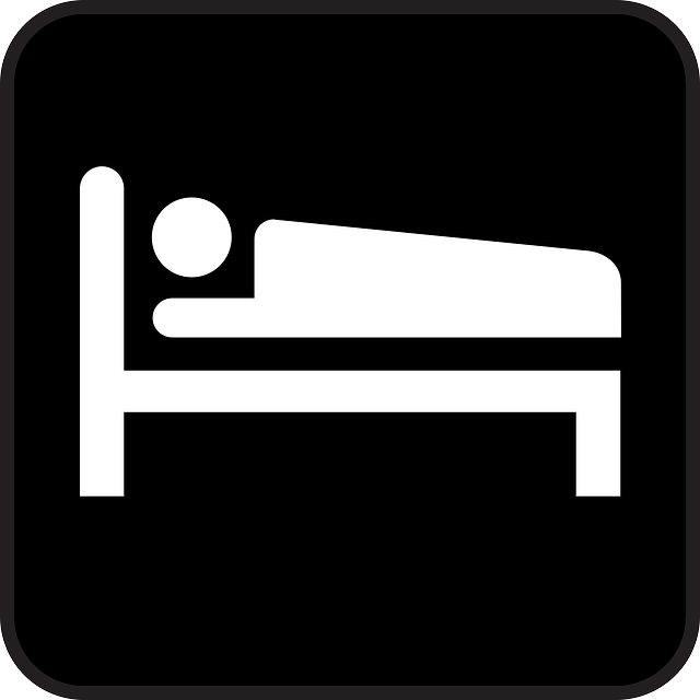 Sleeping Bed Sleep Rest Black Sign Symbol Icon