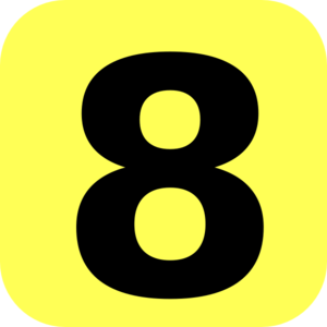 Yellow Rounded Number 8 Clip Art At Clker Com   Vector Clip Art Online