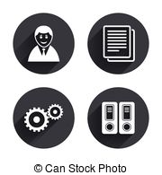 Accounting Workflow Icons Human Documents   Accounting