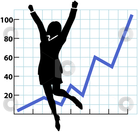 Business Person Growth Success Chart Stock Vector Clipart A Business