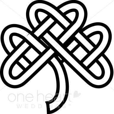 Celtic Knot Shamrock Clipart   Celtic Wedding Clipart
