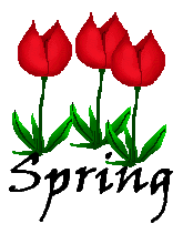 First Day Of Spring Clipart Large Red Tulips With Spring