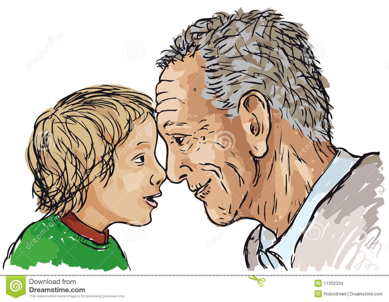 Grandfather And Grandson Stock Images   Image  11332334