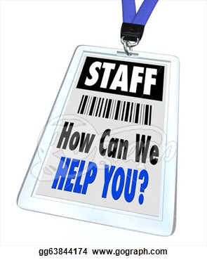 How Can We Help You   Lanyard And Badge  Stock Clipart Gg63844174