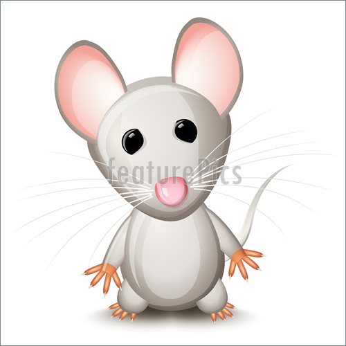 Illustration Of Little Gray Mouse  Royalty Free Vector Illustration At