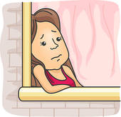 Lonely Girl   Royalty Free Clip Art