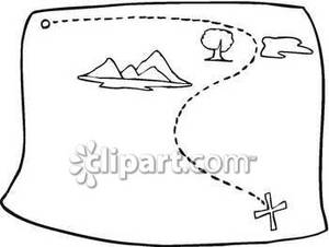 Pirate S Treasure Map   Royalty Free Clipart Picture