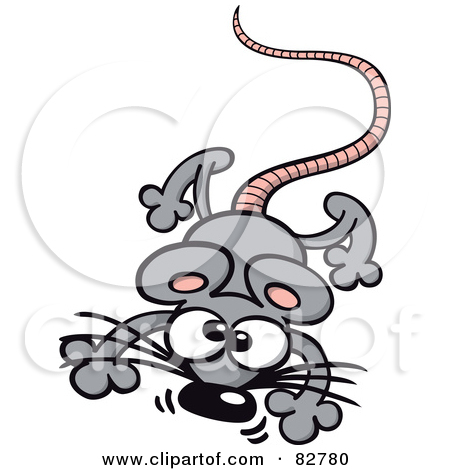 Royalty Free  Rf  Clipart Illustration Of A Cartoon Gray Mouse Jumping