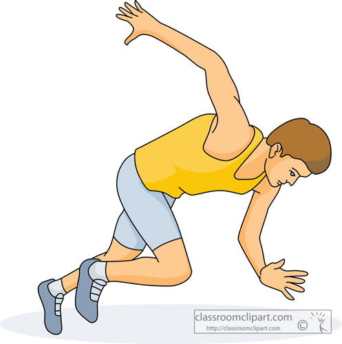 Track And Field Clipart   Start Position Running Race   Classroom