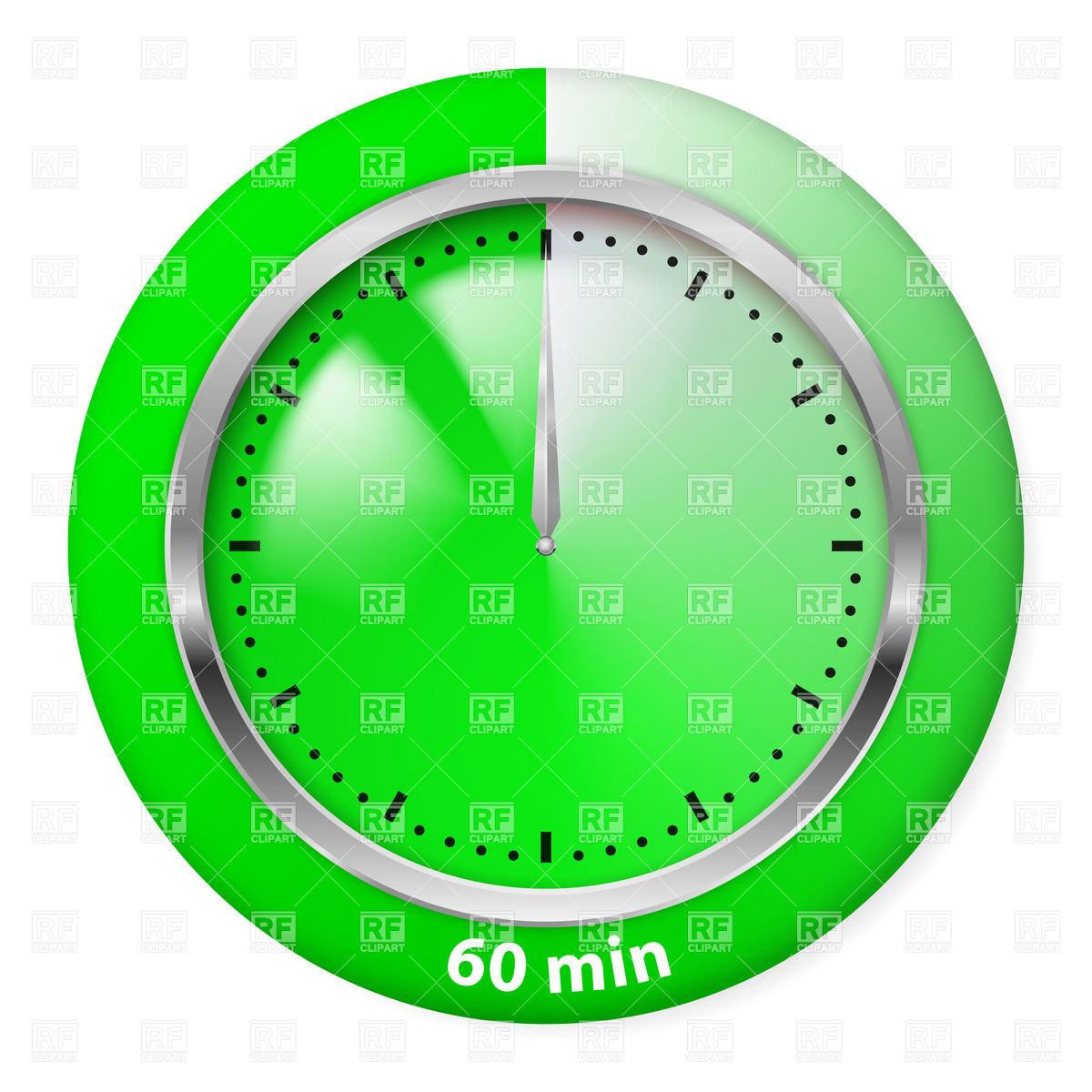 60 Minutes Green Timer Icon Download Royalty Free Vector Clipart  Eps