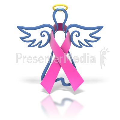 Angel Outline Hot Pink Ribbon   Signs And Symbols   Great Clipart For